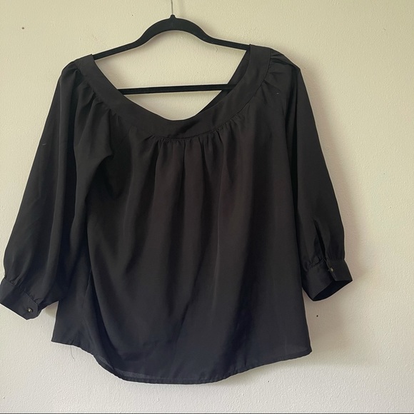 Anthropologie Maeve Black Off The Shoulder Top - Picture 10 of 10